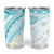 Polynesia Humpback Whale Tumbler Cup Tropical Plumeria Turquoise