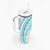 Polynesia Humpback Whale Tumbler With Handle Tropical Plumeria Turquoise