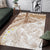 Polynesia Humpback Whale Area Rug Tropical Plumeria Beige