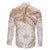 Polynesia Humpback Whale Family Matching Off Shoulder Short Dress and Hawaiian Shirt Tropical Plumeria Beige