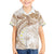 Polynesia Humpback Whale Family Matching Puletasi and Hawaiian Shirt Tropical Plumeria Beige