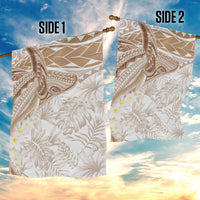 Polynesia Humpback Whale Garden Flag Tropical Plumeria Beige LT7 - Polynesian Pride