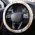 Polynesia Humpback Whale Steering Wheel Cover Tropical Plumeria Beige