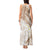 Polynesia Humpback Whale Tank Maxi Dress Tropical Plumeria Beige