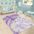 Polynesia Humpback Whale Area Rug Tropical Plumeria Lavender