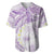 Polynesia Humpback Whale Baseball Jersey Tropical Plumeria Lavender