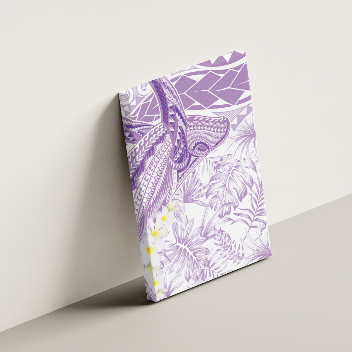 Polynesia Humpback Whale Canvas Wall Art Tropical Plumeria Lavender LT7 - Polynesian Pride