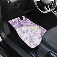 Polynesia Humpback Whale Car Mats Tropical Plumeria Lavender LT7 - Polynesian Pride