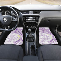 Polynesia Humpback Whale Car Mats Tropical Plumeria Lavender LT7 Set 2pcs - Front Lavender - Polynesian Pride