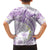 Polynesia Humpback Whale Family Matching Off The Shoulder Long Sleeve Dress and Hawaiian Shirt Tropical Plumeria Lavender