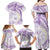 Polynesia Humpback Whale Family Matching Off Shoulder Maxi Dress and Hawaiian Shirt Tropical Plumeria Lavender