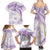 Polynesia Humpback Whale Family Matching Summer Maxi Dress and Hawaiian Shirt Tropical Plumeria Lavender