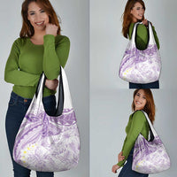 Polynesia Humpback Whale Grocery Bag Tropical Plumeria Lavender LT7 - Polynesian Pride