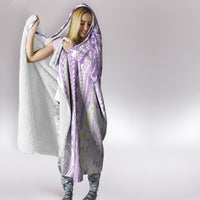 Polynesia Humpback Whale Hooded Blanket Tropical Plumeria Lavender LT7 - Polynesian Pride