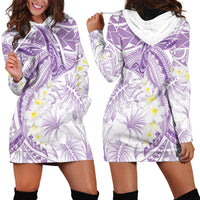 Polynesia Humpback Whale Hoodie Dress Tropical Plumeria Lavender LT7 - Polynesian Pride