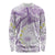 Polynesia Humpback Whale Long Sleeve Shirt Tropical Plumeria Lavender