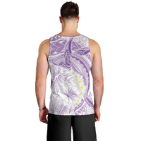 Polynesia Humpback Whale Men Tank Top Tropical Plumeria Lavender LT7 - Polynesian Pride