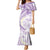 Polynesia Humpback Whale Mermaid Dress Tropical Plumeria Lavender