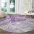 Polynesia Humpback Whale Round Carpet Tropical Plumeria Lavender