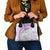 Polynesia Humpback Whale Shoulder Handbag Tropical Plumeria Lavender