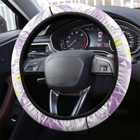 Polynesia Humpback Whale Steering Wheel Cover Tropical Plumeria Lavender LT7 - Polynesian Pride