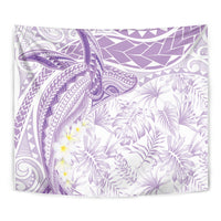 Polynesia Humpback Whale Tapestry Tropical Plumeria Lavender LT7 - Polynesian Pride