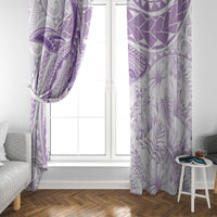Polynesia Humpback Whale Window Curtain Tropical Plumeria Lavender LT7 - Polynesian Pride