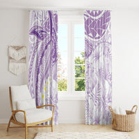 Polynesia Humpback Whale Window Curtain Tropical Plumeria Lavender LT7 - Polynesian Pride
