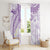 Polynesia Humpback Whale Window Curtain Tropical Plumeria Lavender