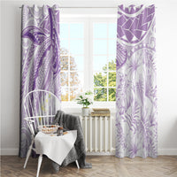 Polynesia Humpback Whale Window Curtain Tropical Plumeria Lavender LT7 - Polynesian Pride