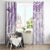 Polynesia Humpback Whale Window Curtain Tropical Plumeria Lavender