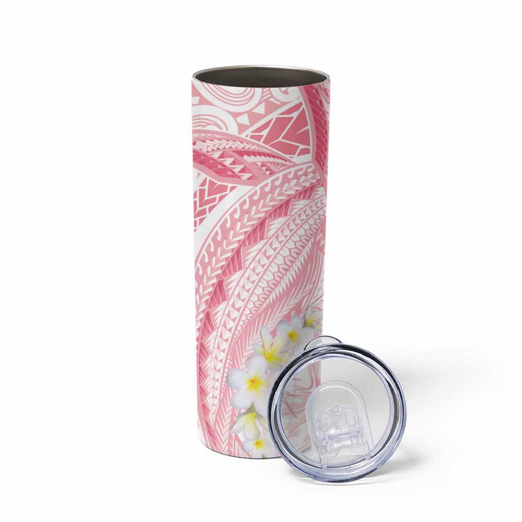 Polynesia Humpback Whale Skinny Tumbler Tropical Plumeria Pink LT7 - Polynesian Pride