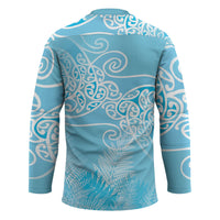 Aotearoa Maori Koru Curves Hockey Jersey Silver Ferns - Turquoise LT7 - Polynesian Pride