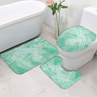 Aotearoa Maori Koru Curves Bathroom Set Silver Ferns - Mint LT7 - Polynesian Pride