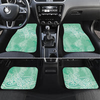 Aotearoa Maori Koru Curves Car Mats Silver Ferns - Mint