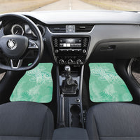 Aotearoa Maori Koru Curves Car Mats Silver Ferns - Mint