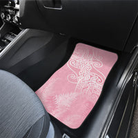 Aotearoa Maori Koru Curves Car Mats Silver Ferns - Rose Pink LT7 - Polynesian Pride
