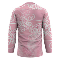 Aotearoa Maori Koru Curves Hockey Jersey Silver Ferns - Rose Pink