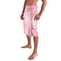 Aotearoa Maori Koru Curves Lavalava Silver Ferns - Rose Pink LT7 - Polynesian Pride