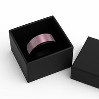 Aotearoa Maori Koru Curves Spinner Ring Silver Ferns - Rose Pink LT7 - Polynesian Pride