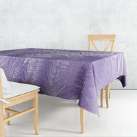 Aotearoa Maori Koru Curves Tablecloth Silver Ferns - Amethyst LT7 - Polynesian Pride