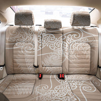 Aotearoa Maori Koru Curves Back Car Seat Cover Silver Ferns - Mocha LT7 - Polynesian Pride