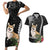 Personalised Polynesian Dog Couples Matching Short Sleeve Bodycon Dress and Hawaiian Shirt Corgi Mix Tropical Flowers LT7 Black - Polynesian Pride