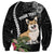 Personalised Polynesian Dog Sweatshirt Corgi Mix Tropical Flowers LT7 - Polynesian Pride