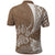 Custom Polynesian Pacific Bulldog Polo Shirt With Brown Hawaii Tribal Tattoo Patterns LT7 - Polynesian Pride