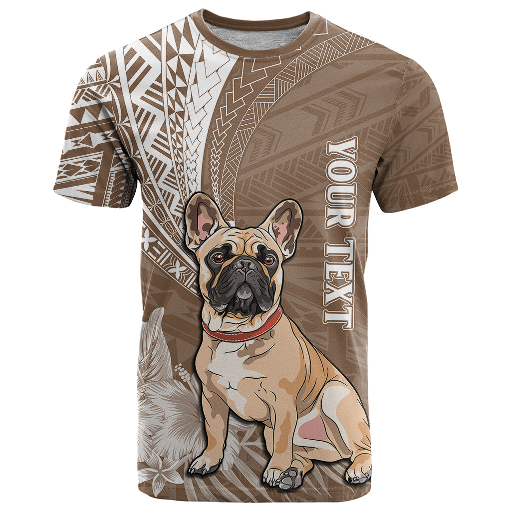 Custom Polynesian Pacific Bulldog T Shirt With Brown Hawaii Tribal Tattoo Patterns LT7 Brown - Polynesian Pride