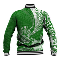 Personalised Polynesian Pacific Bulldog Baseball Jacket With Emerald Hawaii Tribal Tattoo Patterns LT7 - Polynesian Pride