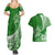 Personalised Polynesian Pacific Bulldog Couples Matching Summer Maxi Dress and Hawaiian Shirt With Emerald Hawaii Tribal Tattoo Patterns LT7 - Polynesian Pride