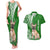 Personalised Polynesian Pacific Bulldog Couples Matching Tank Maxi Dress And Hawaiian Shirt With Emerald Hawaii Tribal Tattoo Patterns LT7 Green - Polynesian Pride