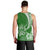 Personalised Polynesian Pacific Bulldog Men Tank Top With Emerald Hawaii Tribal Tattoo Patterns LT7 - Polynesian Pride